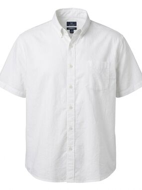 George Men's Classic Fit Short Sleeve Button Down Shirt White 3XL